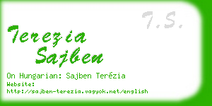 terezia sajben business card